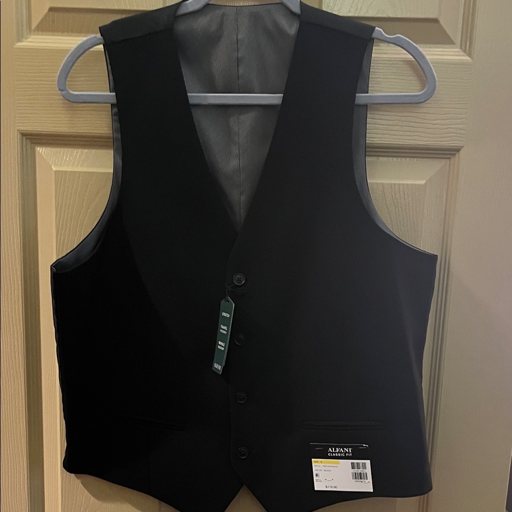 Men's Classic Black Suit Vest